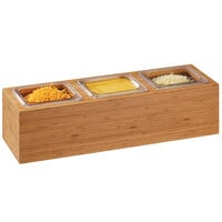 Cal-Mil 3837-3-60 Bamboo Action Station 1/6 Size Pan Unit - 11 3/4" x 7 1/2" x 6 1/4"