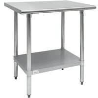 Advance Tabco AG-240 24 inch x 30 inch 16 Gauge Stainless Steel Work Table with Galvanized Undershelf