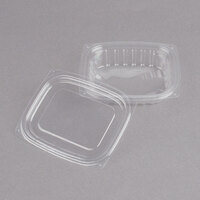 Dart C8DCPR ClearPac 8 oz. Clear Rectangular Plastic Container with Lid - 252/Case