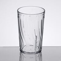 Dinex DX4GC807 Swirl 8 oz. Clear SAN Plastic Tumbler - 72/Case