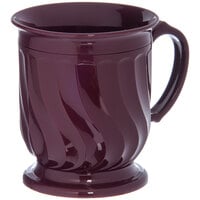 Dinex DX300061 Turnbury 8 oz. Cranberry Insulated Mug with Pedestal Base - 48/Case