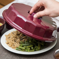 Dinex DX9400B61 Tropez Cranberry High-Heat Convection Dome for 9 inch Round Plate - 12/Case
