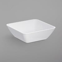 Dinex DXSB602 6 oz. White Square SAN Plastic Bowl - 96/Case