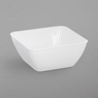 Dinex DXSB902 9 oz. White Square SAN Plastic Bowl - 48/Case