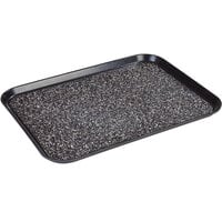 Dinex Glasteel 14" x 18" Black Marble Non-Skid Fiberglass Tray DXSMC1418NSM03 - 12/Case