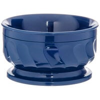 Dinex DX330050 Turnbury 9 oz. Dark Blue Insulated Bowl with Pedestal Base - 48/Case