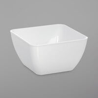Dinex DXSB1202 12 oz. White Square SAN Plastic Bowl - 48/Case