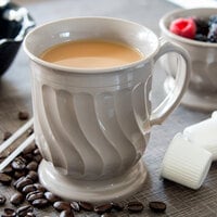 Dinex DX300031 Turnbury 8 oz. Latte Insulated Mug with Pedestal Base - 48/Case