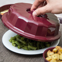 Dinex DX9407B61 Tropez Cranberry High-Heat Convection Dome for 7 inch Round Plate - 12/Case