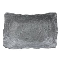 Elite Global Solutions DB69RC-CO Basalt 16 oz. Coal Rectangular Melamine Bowl - 6/Case