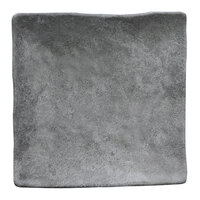 Elite Global Solutions D812SQ-CO Basalt 8 inch Coal Square Melamine Plate - 6/Case