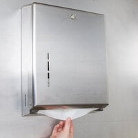 San Jamar T1900SS Stainless Steel C-Fold / Multi-Fold Towel Dispenser