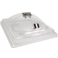 Cal-Mil 3402-7N Cold Concept Acrylic Hinged Dome Lid with Handle - 8" x 8" x 3 1/2"