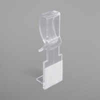 Snap Drape FV Clear Plastic Table Skirt Clip with Hook and Loop Attachment - 25/Bag