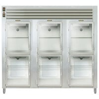 Traulsen AHF332WP-HHG Glass Half Door Three Section Reach In Pass-Through Heated Holding Cabinet - Specification Line