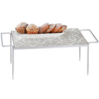 Cal-Mil 436-9-86 Granada Serving Tray with Removable Melamine Tile - 24 inch x 13 3/4 inch x 9 1/8 inch