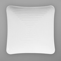 Elite Global Solutions B1334SQ-W Galaxy 13 3/4" White Swirl Square Melamine Plate