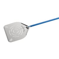 GI Metal Napoletana 20" Anodized Aluminum Square Perforated Pizza Peel with 59" Handle AN-50RF