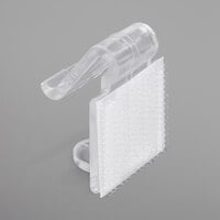 Snap Drape BV Clear Plastic Table Skirt Clip with Hook and Loop Attachment - 25/Bag