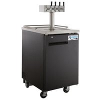 Avantco UDD-1-HC Four Tap Kegerator Beer Dispenser - Black, (1) 1/2 Keg Capacity