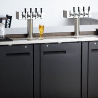 Avantco UDD-4-HC (2) Four Tap Kegerator Beer Dispenser - Black, (4) 1/2 Keg Capacity
