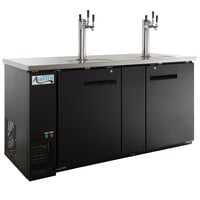 Avantco UDD-3-HC (2) Triple Tap Kegerator Beer Dispenser - Black, (3) 1/2 Keg Capacity