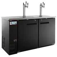 Avantco UDD-60-HC (2) Triple Tap Shallow Depth Kegerator Beer Dispenser - Black, (2) 1/2 Keg Capacity