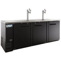 Avantco UDD-4-HC (2) Triple Tap Kegerator Beer Dispenser - Black, (4) 1/2 Keg Capacity