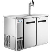 Avantco UDD-48-HC-S Triple Tap Shallow Depth Kegerator Beer Dispenser - Stainless Steel, (2) 1/2 Keg Capacity