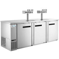 Avantco UDD-4-HC-S (2) Four Tap Kegerator Beer Dispenser - Stainless Steel, (4) 1/2 Keg Capacity