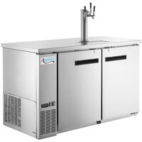 Avantco UDD-2-HC-S Triple Tap Kegerator Beer Dispenser - Stainless Steel, (2) 1/2 Keg Capacity