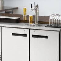 Avantco UDD-2-HC-S Triple Tap Kegerator Beer Dispenser - Stainless Steel, (2) 1/2 Keg Capacity