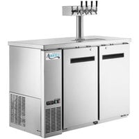 Avantco UDD-48-HC-S Four Tap Shallow Depth Kegerator Beer Dispenser - Stainless Steel, (2) 1/2 Keg Capacity