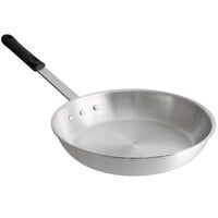 Choice 14 inch Aluminum Fry Pan with Black Silicone Handle