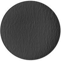 Villeroy & Boch 16-4074-2630 The Rock 10" Black Shale Coupe Flat Porcelain Plate - 6/Case