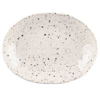 Elite Global Solutions D1181OV-CC Macchiato 11" x 8 3/8" Chocolate Chip Oval Melamine Plate - 6/Case