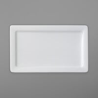 Villeroy & Boch 16-4004-2646 Affinity 10 1/2 inch x 6 1/2 inch White Flat Rectangular Porcelain Plate - 6/Case