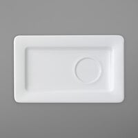 Villeroy & Boch 16-4004-2831 Affinity 6 3/4 inch x 4 1/4 inch White Rectangular Porcelain Plate - 6/Case