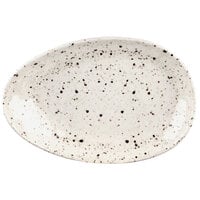 Elite Global Solutions D1172OV-CC Macchiato 11 1/4" x 7 1/2" Chocolate Chip Oval Melamine Plate - 6/Case