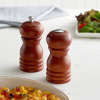 Chef Specialties 04202 Professional Series 4 Customizable Capstan Walnut Pepper  Mill and Natural Maple Salt Mill Set