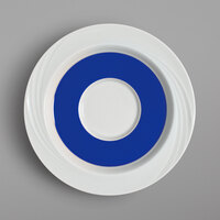 Schonwald 9187130-62972 Donna Senior 6 5/8 inch White and Dark Blue Porcelain Special Saucer - 12/Case