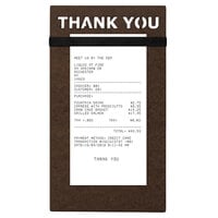 H. Risch Inc. MDF CHECK BAND 5" x 9" Dark Wood Menu Holder / Check Presenter with Band