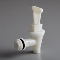 Choice White Replacement Faucet for Plastic Beverage Dispensers