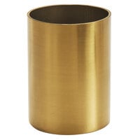 American Metalcraft GSPH2 2" x 2 3/4" Gold Satin Finish Stainless Steel Round Sugar Packet / Cube Holder