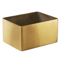 American Metalcraft GSPH4 3 1/4 inch x 2 3/4 inch Gold Stainless Steel Rectangular Sugar Caddy