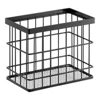 GET Enterprises WB-745-MG Urban Renewal 7" x 4 1/4" x 5 1/2" Metal Gray Rectangular Wire Basket