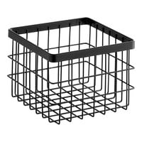 GET Enterprises WB-664-MG Urban Renewal 6" 6" x 4" Metal Gray Square Wire Basket