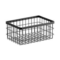 GET Enterprises WB-964-MG Urban Renewal 9" x 6" x 4" Metal Gray Rectangular Wire Basket