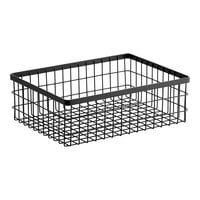 GET Enterprises WB-1294-MG Urban Renewal 12" x 9" x 4" Metal Gray Rectangular Wire Basket