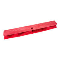 Carlisle 41891EC05 Sparta Omni Sweep Red 24" Push Broom Head with Polyester Unflagged Bristles